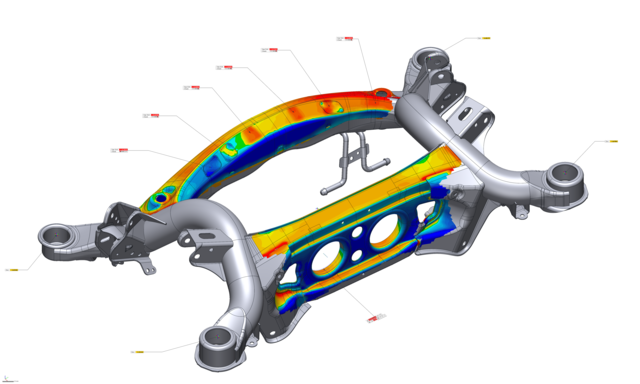 Comparar resultados del software de inspección Geomagic Control X